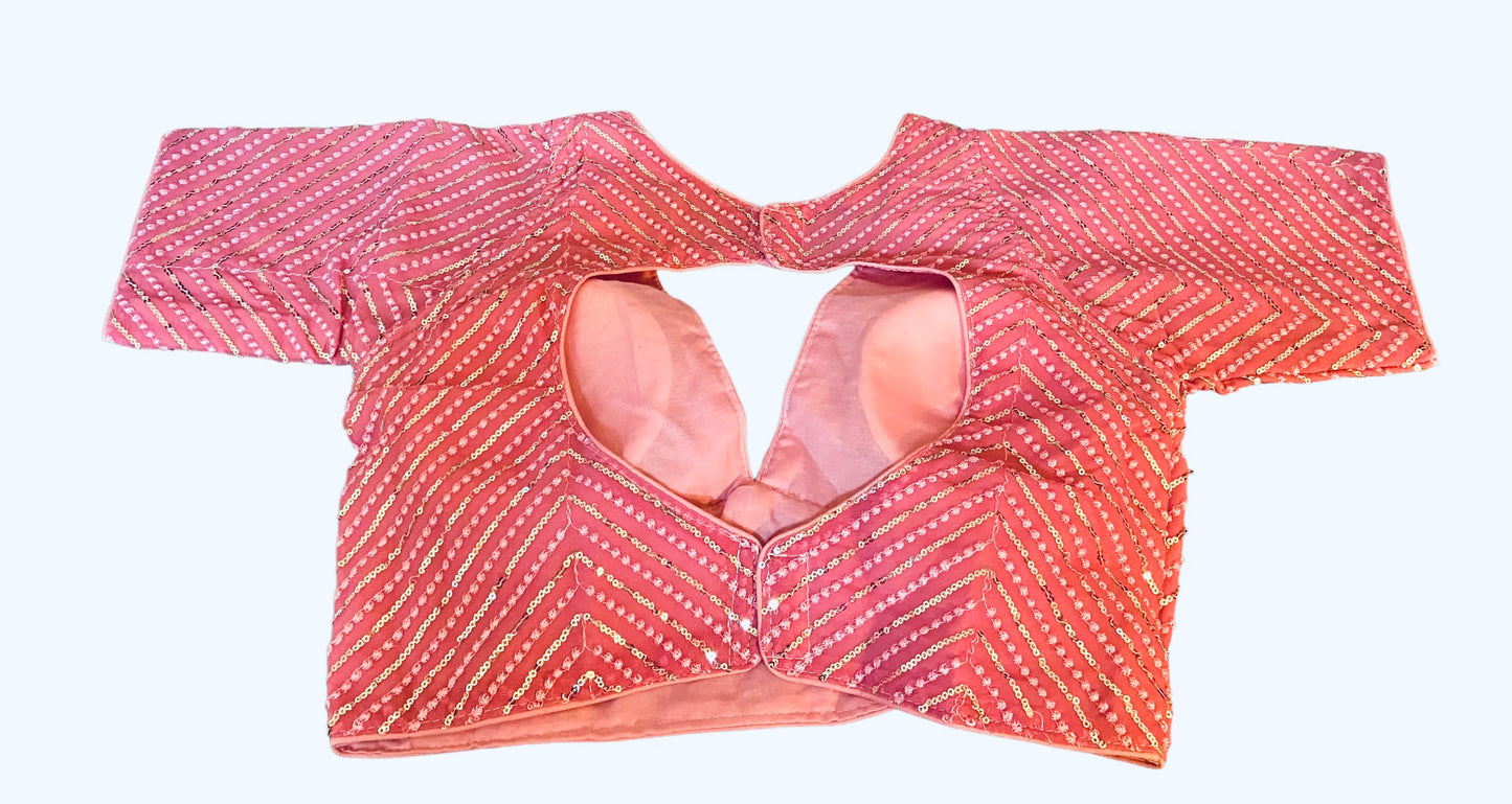 Pink sequins blouse