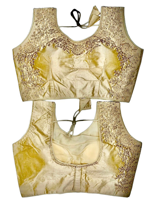 Gold Raw Silk Blouse